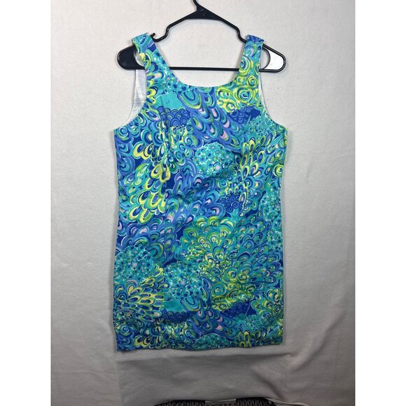 Lilly Pulitzer Sleeveless Tropical Print Dress With Front Zipper Detail - Sz 10 - Picture 1 of 9